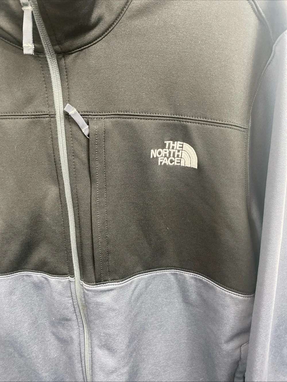 The North Face Men's Black Gray Full Zip Jacket XL Outdoor Casual Extra Large